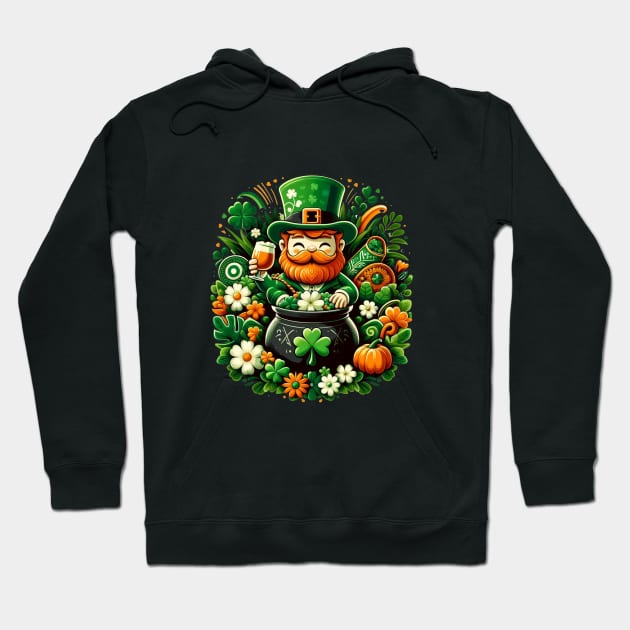 Toma tu cerveza en San Patricio Hoodie by LegnaArt